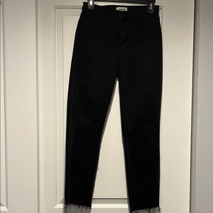 L’AGENCE. Charcoal straight leg jeans with raw hem. Size 25. Great condition